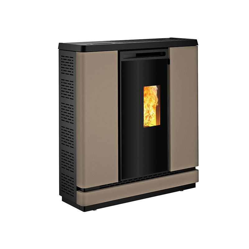 Embera EP Greige Stufa a Pellet Ventilata e Canalizzabile ad Aria 8,3 kW Caminetti Montegrappa