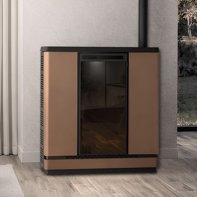 Embera EP Greige Stufa a Pellet Ventilata e Canalizzabile ad Aria 8,3 kW Caminetti Montegrappa