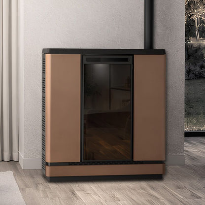Embera EP Greige Stufa a Pellet Ventilata e Canalizzabile ad Aria 8,3 kW Caminetti Montegrappa