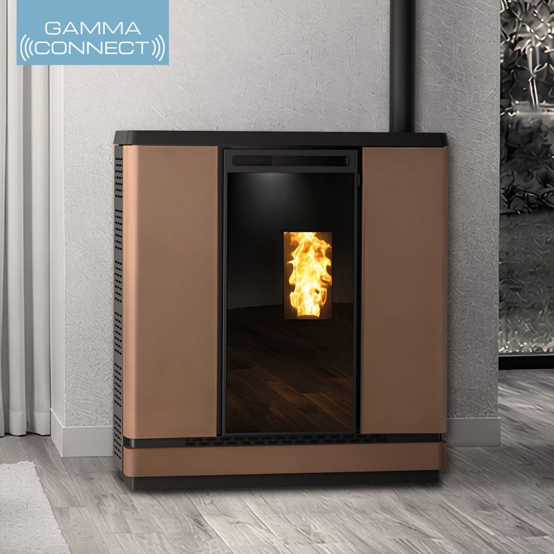 Embera EP Greige Stufa a Pellet Ventilata e Canalizzabile ad Aria 8,3 kW Caminetti Montegrappa
