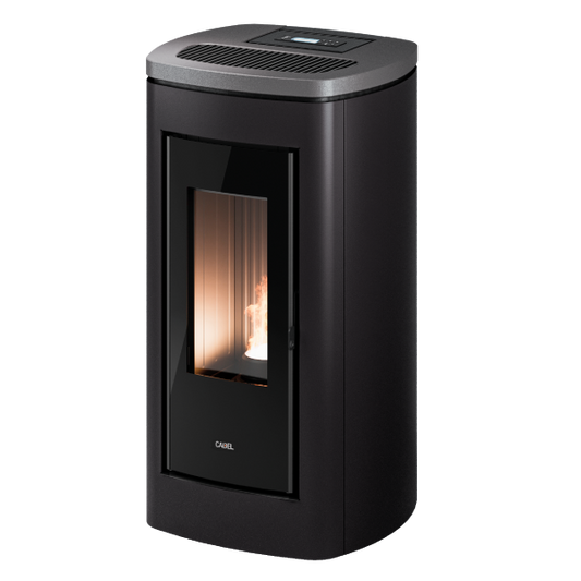 Eclipse Plus 11 Antracite-Titanium Stufa a Pellet 10,5 Kw Canalizzata Ad Aria CADEL
