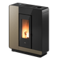 Elle Plus 9 Up-Twin Metallo Light Bronze Stufa a Pellet 8,5 Kw Canalizzata Ad Aria CADEL