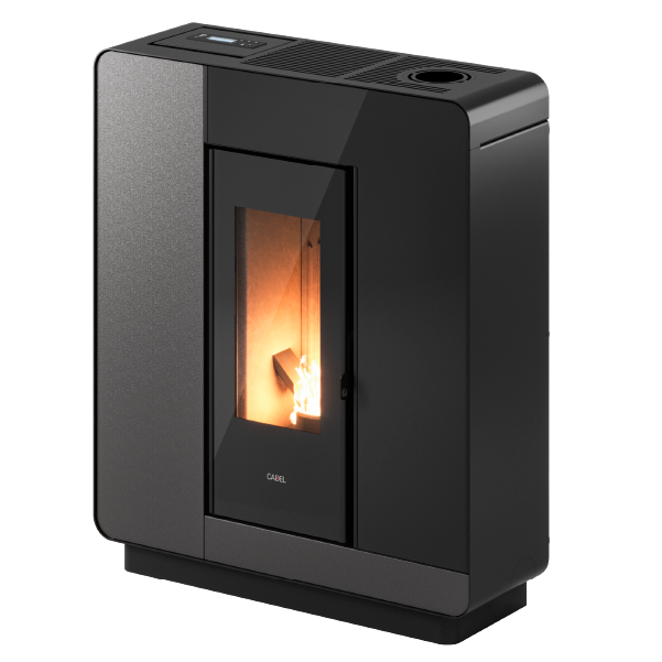 Elle Plus 9 Up-Twin Metallo Titanium Stufa a Pellet 8,5 Kw Canalizzata Ad Aria CADEL