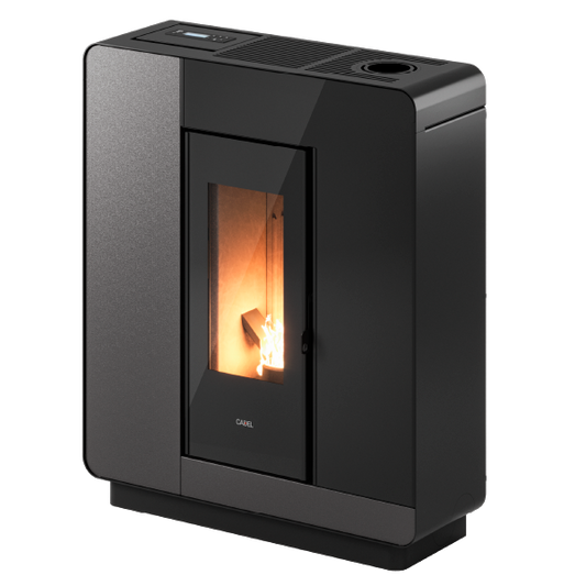 Elle Plus 9 Up-Twin Metallo Titanium Stufa a Pellet 8,5 Kw Canalizzata Ad Aria CADEL