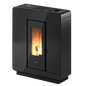 Elle Plus 9 Up-Twin Vetro Nero Stufa a Pellet 8,5 Kw Canalizzata Ad Aria CADEL