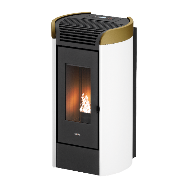 Fenice Plus 11 Bianco Gold Stufa a Pellet 10,5 Kw Canalizzata Ad Aria CADEL