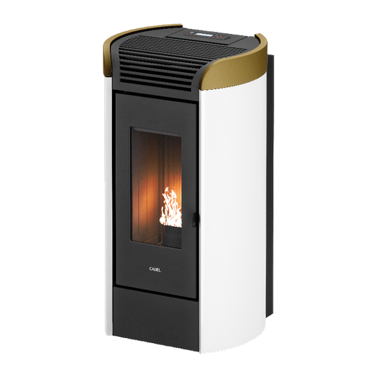Fenice Plus 11 Bianco Gold Stufa a Pellet 10,5 Kw Canalizzata Ad Aria CADEL