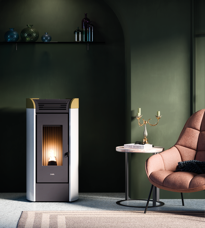 Fenice 11 Bianco Gold Stufa a Pellet 10,5 Kw Ad Aria CADEL