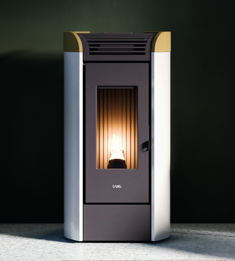 Fenice 11 Bianco Gold Stufa a Pellet 10,5 Kw Ad Aria CADEL