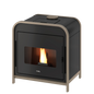 Frame 9 Up-Twin Metallo Light Bronze Stufa a Pellet 9 Kw Ad Aria CADEL