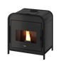 Frame 9 Up-Twin Metallo Nero Stufa a Pellet 9 Kw Ad Aria CADEL