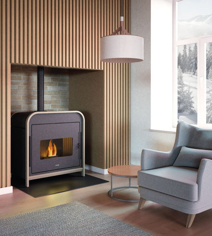 Frame 9 Ps Metallo Light Bronze Stufa a Pellet 9 Kw Ad Aria CADEL