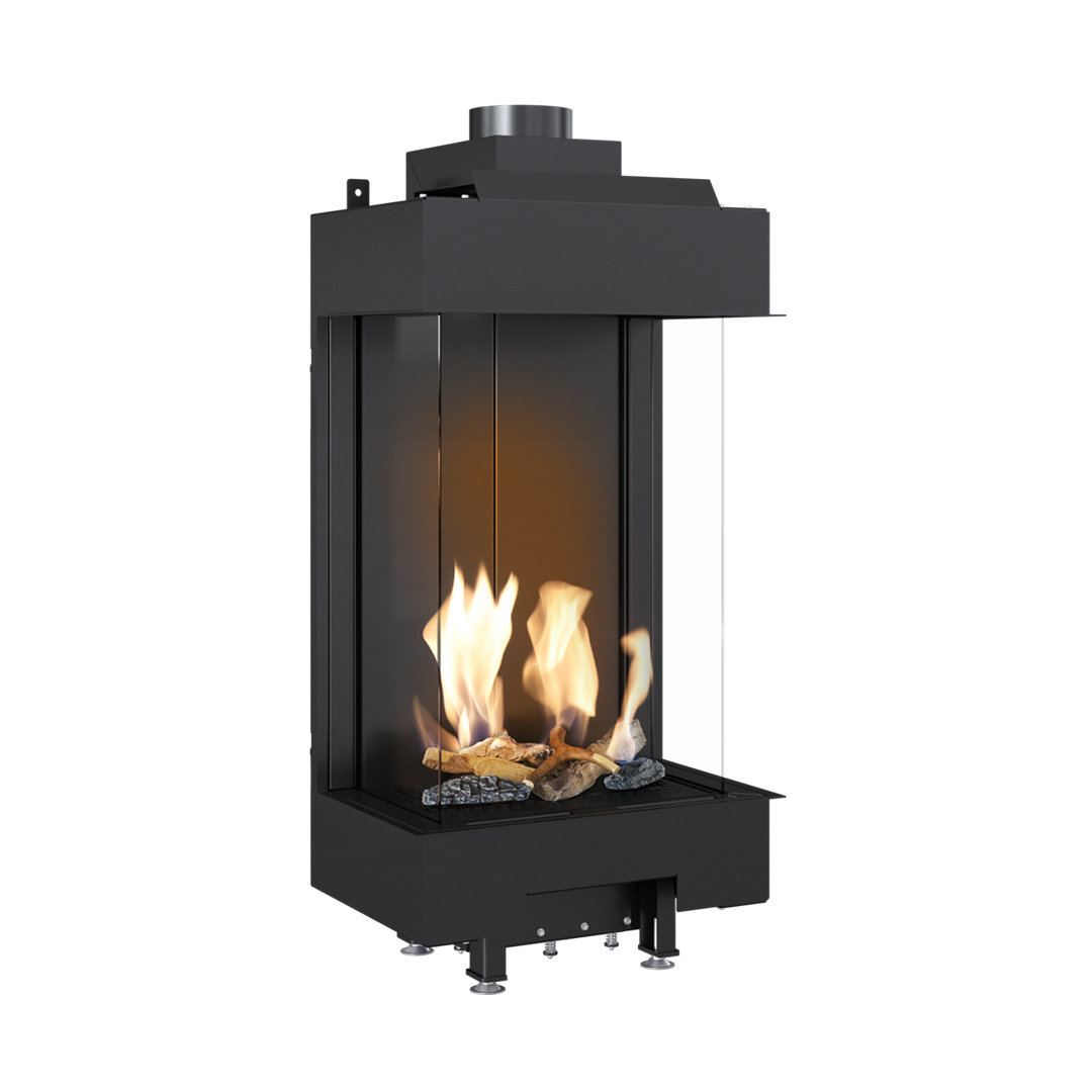 CAMINO GAS 50 VERTICAL TRIFACCIALE METANO G 20 KW 8 MARSICAMIN