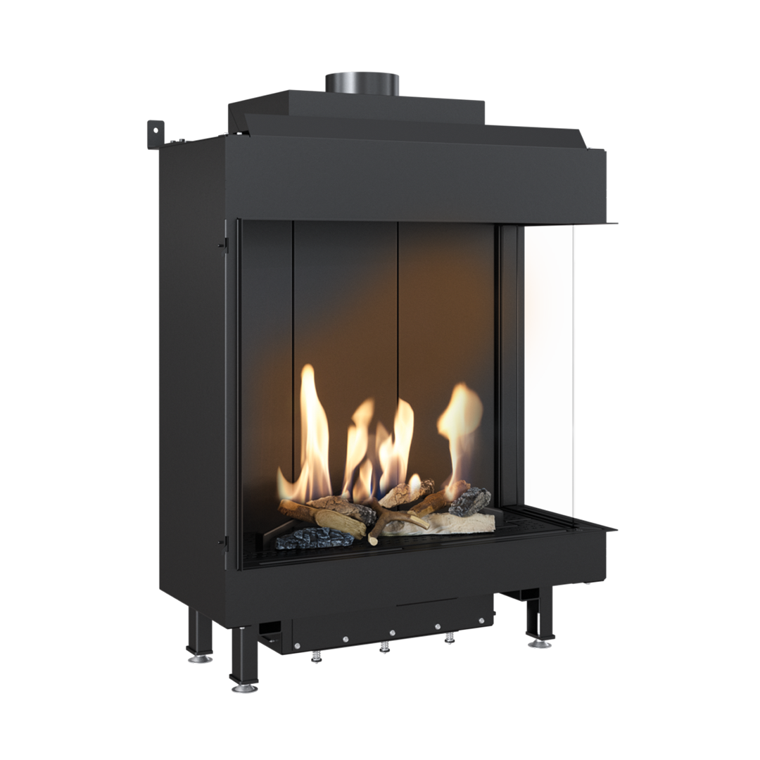 CAMINO GAS 80 VERTICAL LATERALE DX METANO G 20 KW 10,3 MARSICAMIN