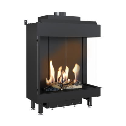 CAMINO GAS 80 VERTICAL LATERALE DX METANO G 20 KW 10,3 MARSICAMIN