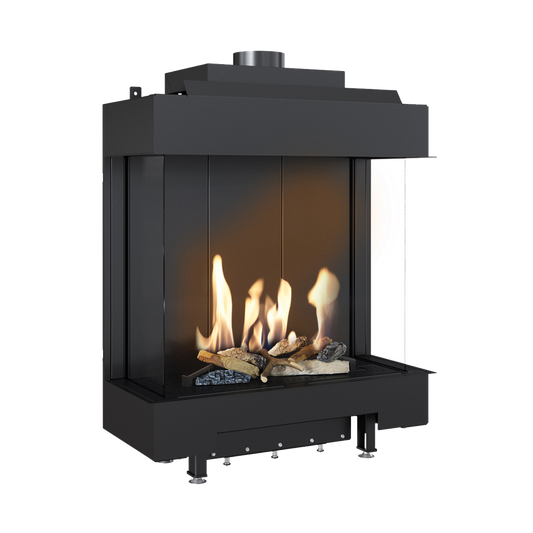 CAMINO GAS 80 VERTICAL TRIFACCIALE METANO G 20 KW 10,3 MARSICAMIN