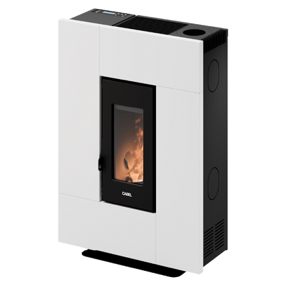 Grace 7 Up Metallo Bianco Stufa a Pellet Slim Ventilata 6,9 kW Cadel