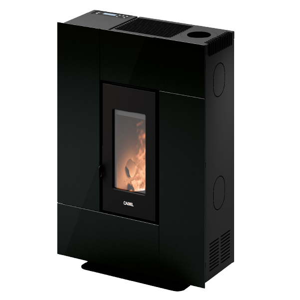 Grace 7 Up Vetro Nero Stufa a Pellet 6,9 Kw Ad Aria CADEL