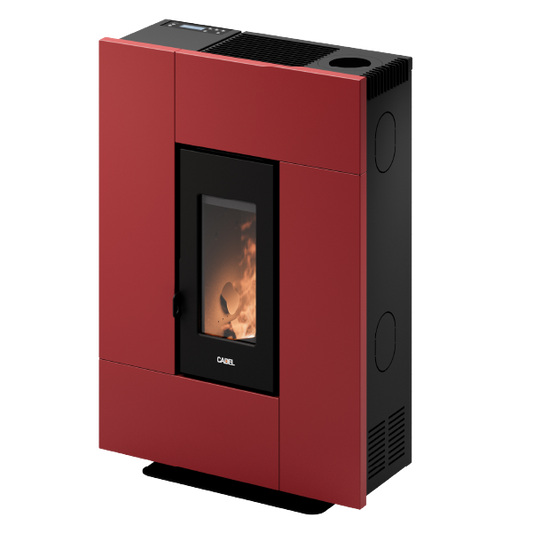 Grace 7 Up Metallo Rosso Stufa a Pellet 6,9 Kw Ad Aria CADEL