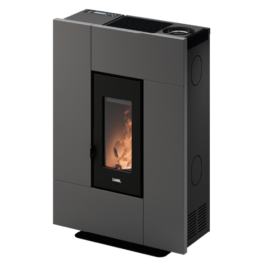 Grace 7 Up-Twin Metallo Antracite Stufa a Pellet 6,9 Kw Ad Aria CADEL