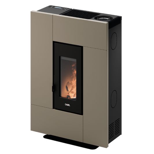 Grace 7 Up-Twin Metallo Light Bronze Stufa a Pellet 6,9 Kw Ad Aria CADEL