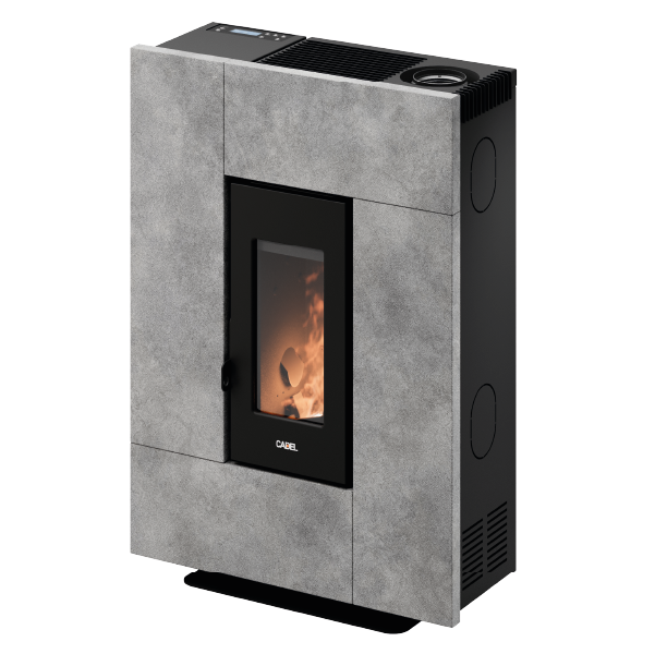 Grace 7 Up-Twin Pietra Serpentino Stufa a Pellet 6,9 Kw Ad Aria CADEL