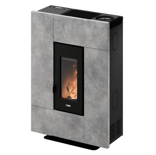 Grace 7 Up-Twin Pietra Serpentino Stufa a Pellet 6,9 Kw Ad Aria CADEL