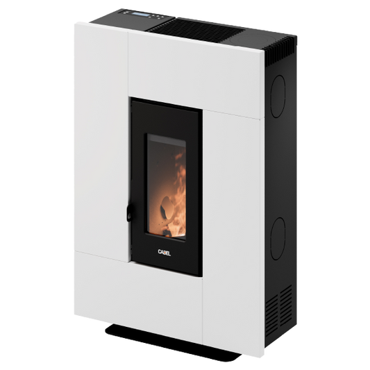 Grace 7 Metallo Bianco Stufa a Pellet 6,9 Kw Ad Aria CADEL