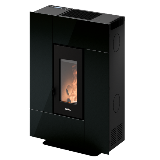 Grace 7 Vetro Nero Stufa a Pellet 6,9 Kw Ad Aria CADEL
