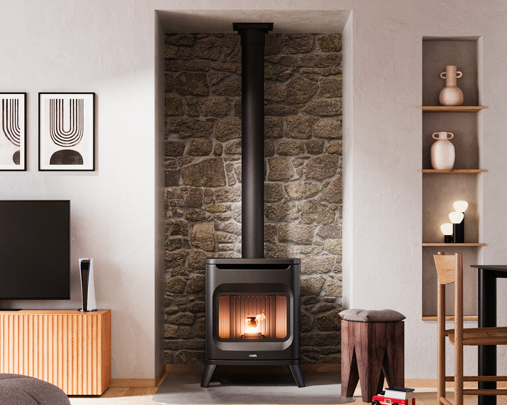 Hublot 6 Up-Twin Stufa a Pellet Ventilata 6 kW Cadel
