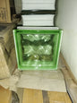 Green Corrugated Glass Block 19x19x8