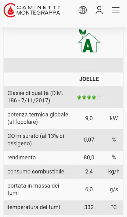 Joelle Natural Convection Wood Stove