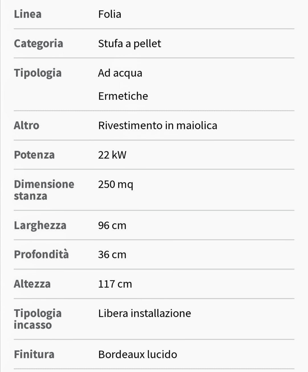 Folia Beige AW22 Pellet Stove Caminetti Montegrappa