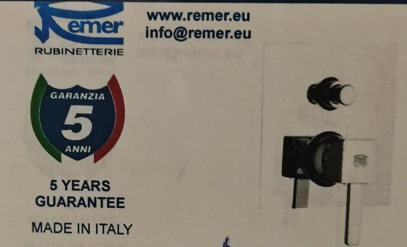 Square Miscelatore Doccia con Deviatore Cromo Remer