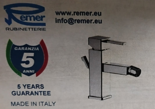 Square Miscelatore Bidet Cromo Remer