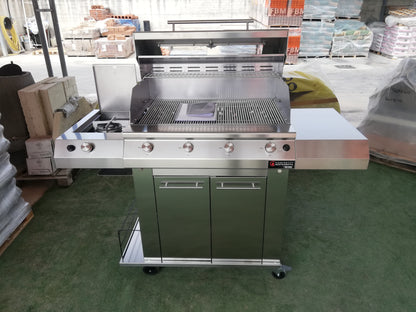 Fry Top 750 4 Fuochi Barbeque a Gas Caminetti Montegrappa