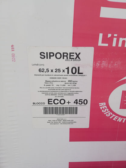 Siporex 10x25x62.5