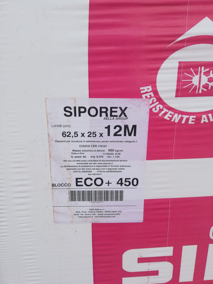 Siporex 12.5x25x62.5