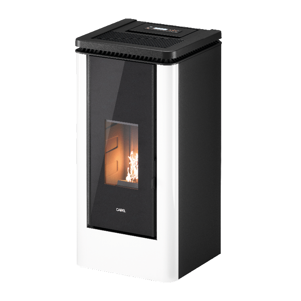 Icon Plus 9 Metallo Bianco Stufa a Pellet 8,5 Kw Canalizzata Ad Aria CADEL
