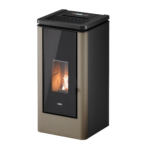 Icon Plus 9 Metallo Light Bronze Stufa a Pellet 8,5 Kw Canalizzata Ad Aria CADEL