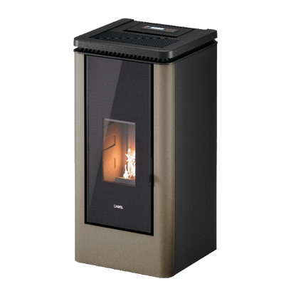 Icon Plus 9 Metallo Light Bronze Stufa a Pellet 8,5 Kw Canalizzata Ad Aria CADEL