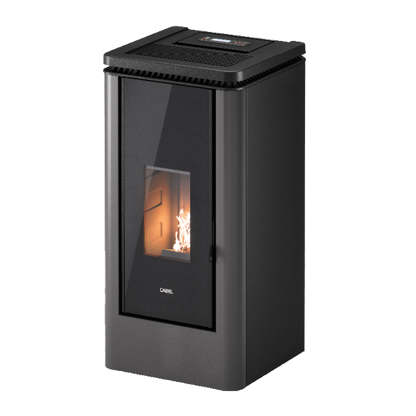 Icon Plus 9 Metallo Antracite Stufa a Pellet 8,5 Kw Canalizzata Ad Aria CADEL