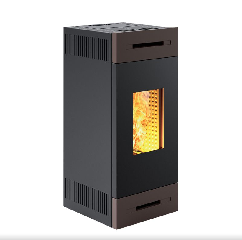 Tile MP14 Tortora Ventilated Hot Air Pellet Stove Caminetti Montegrappa