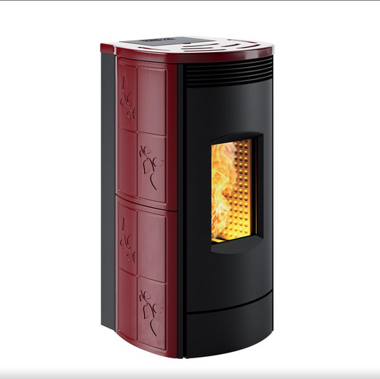 Alpina MP14 Bordeaux Ventilated hot air pellet stove Caminetti Montegrappa