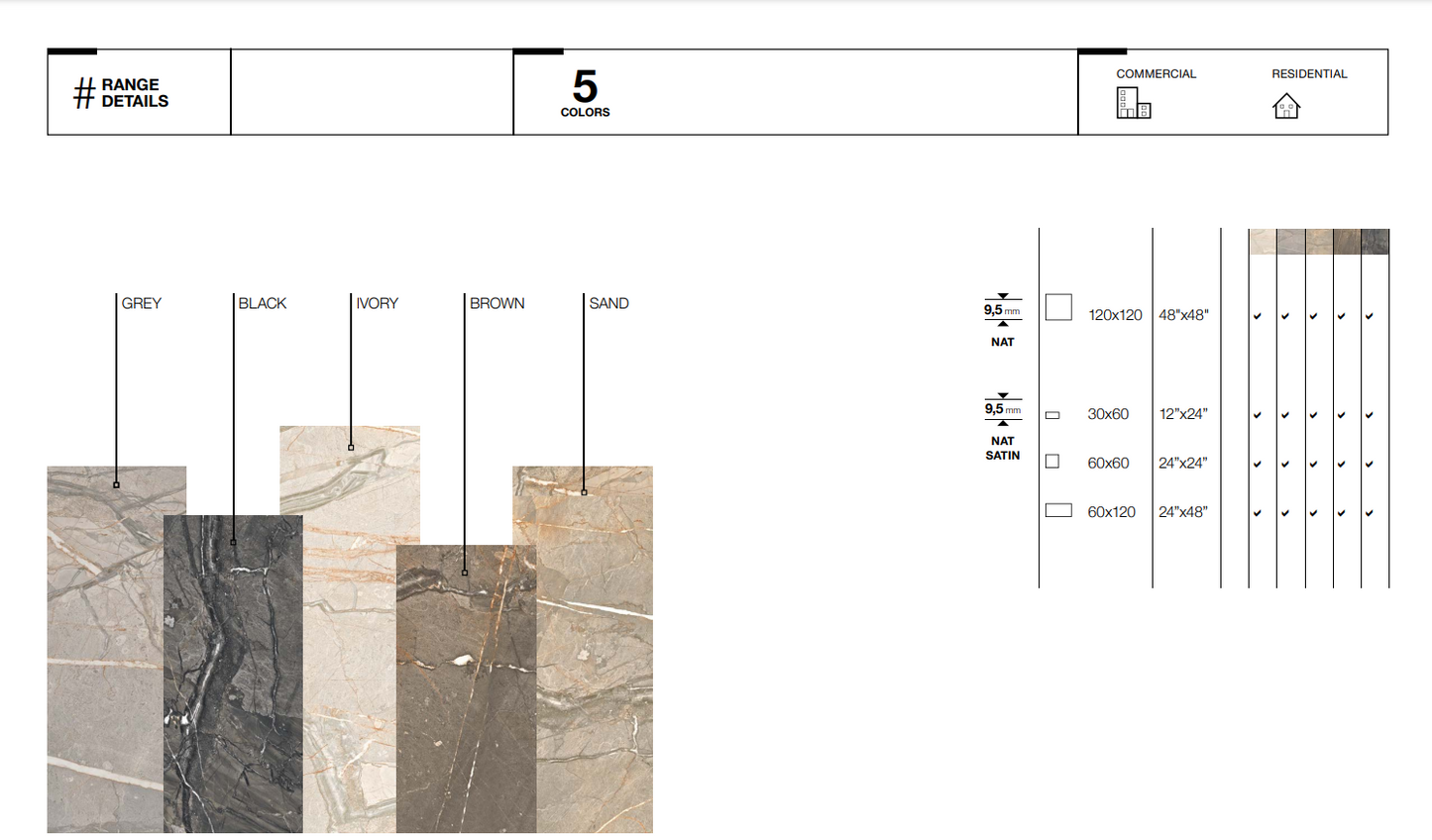 Amaranto Ivory Rett. 60x60 Cercom