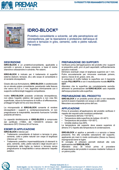 Idro Block L1 Premar