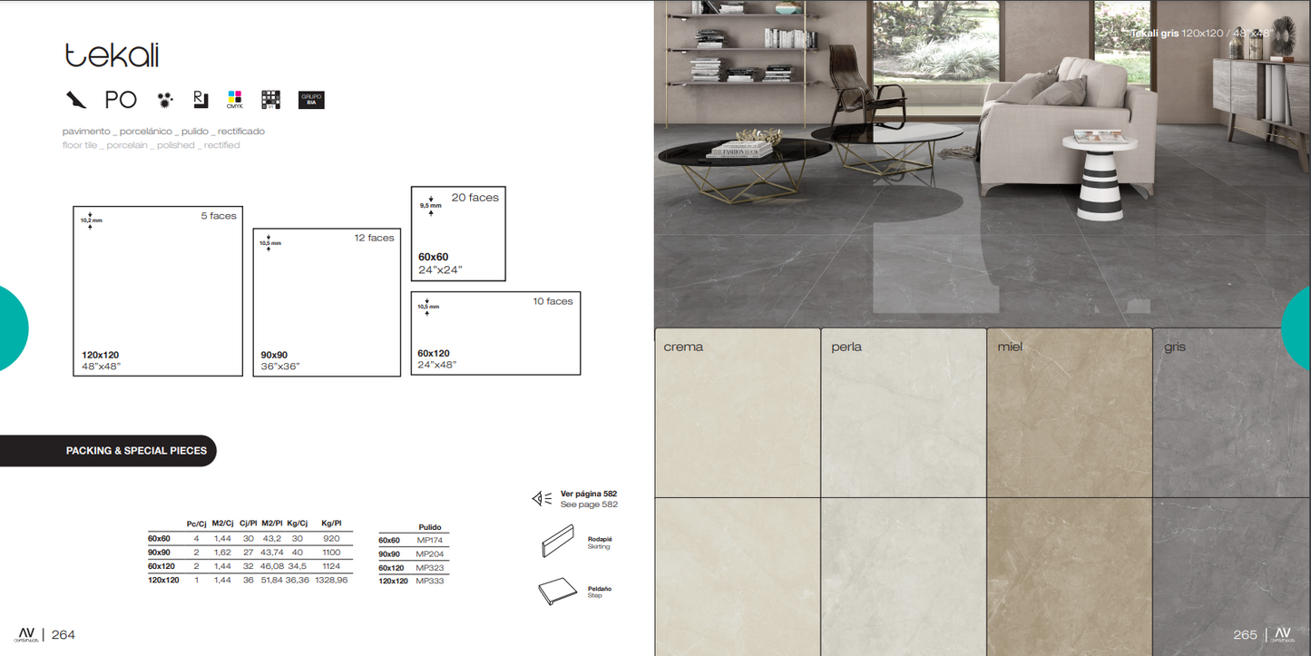 Tekali Crema 90x90 Navarti