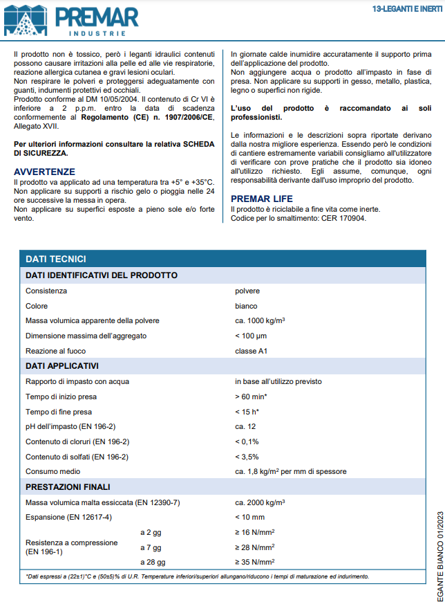 Classeur Blanc 20 Kg Premar