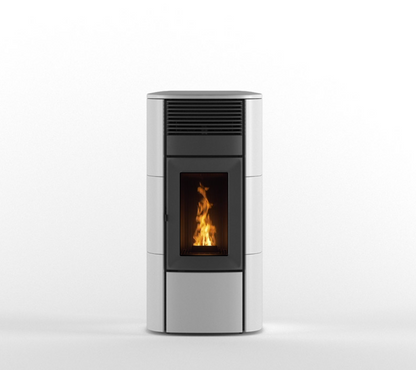 Club Air 14 KW Pellet Stove in White Ceramic MCZ