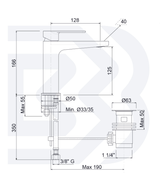 Miscelatore  Lavabo Freedom Monocomando con leva di scarico Oro Inglese Spazzolato Bianchi